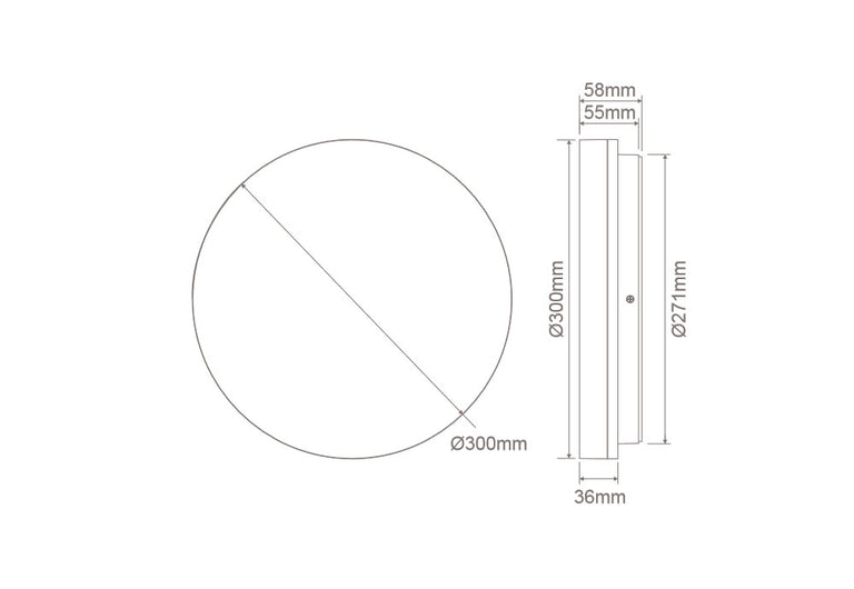 Sunset 25 Watt Slimline Dimmable Round LED Ceiling Light White / Tri Colour - 20881