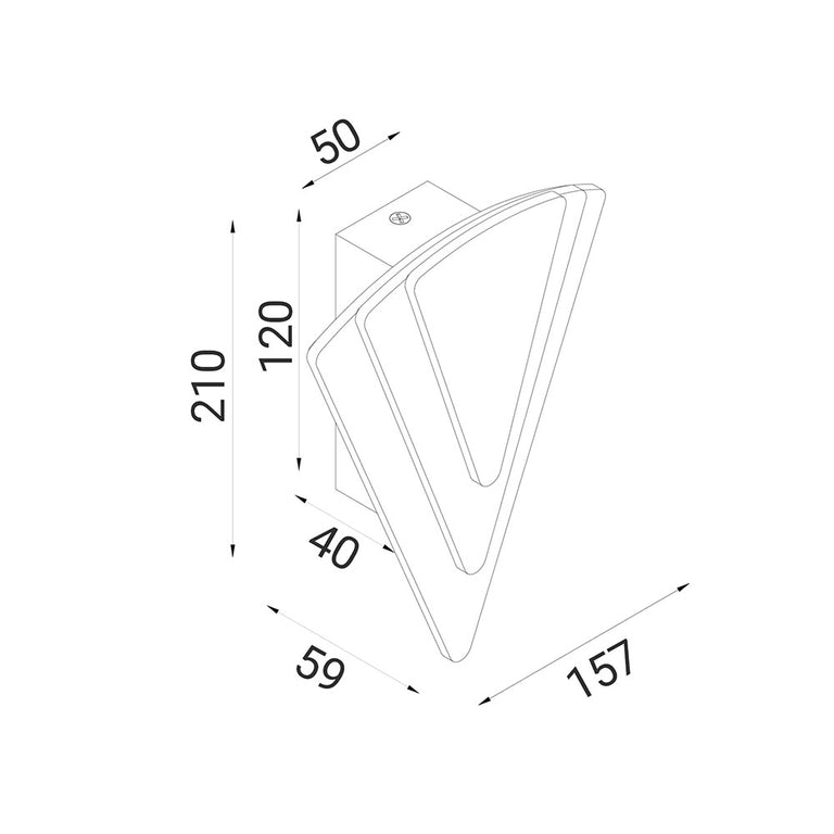 Surat 13W LED Interior Dimmable Wall Light White / Dual Colour - SURAT