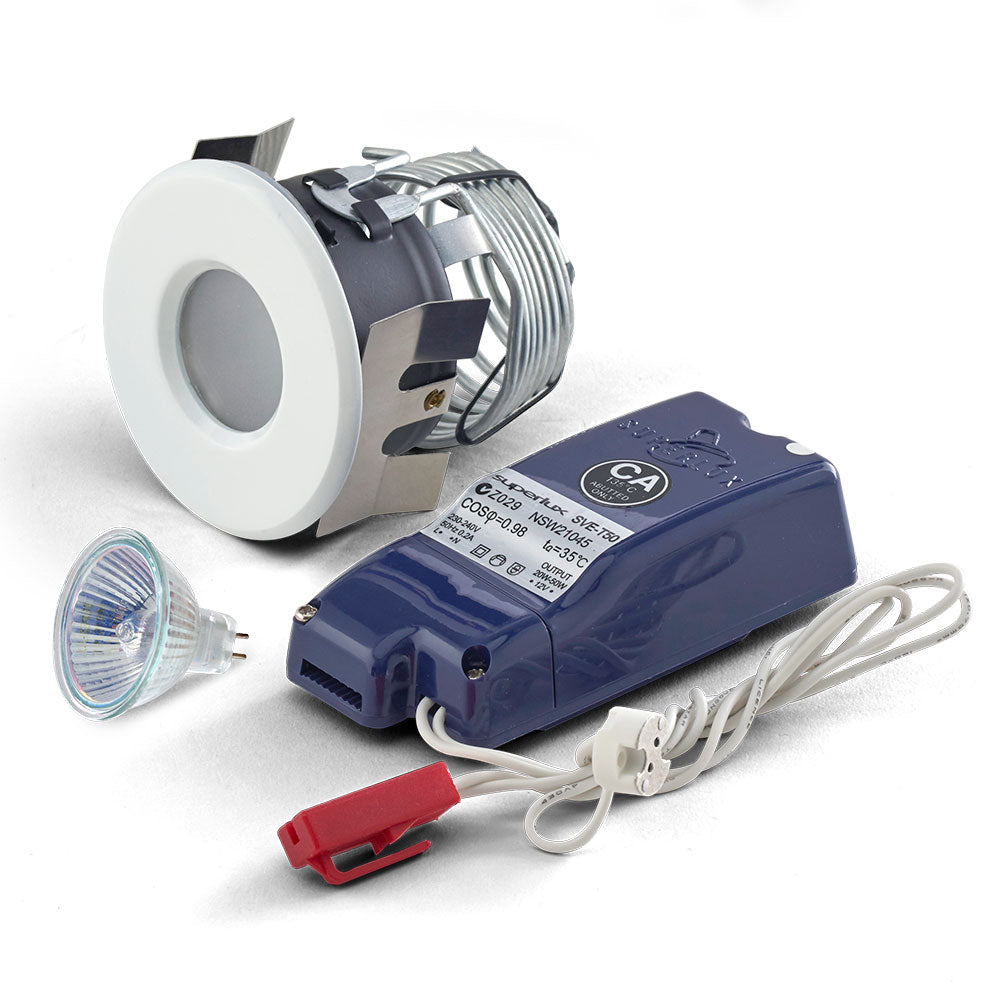 Water Resistant Low Voltage Downlight Kit White - SV-IP65-WH