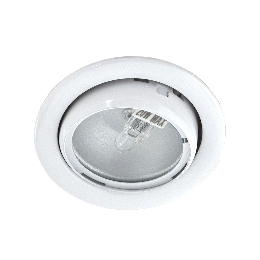 Eyeball Tiltable Furniture Light 12V AC / DC 20W Low Voltage Light White - SVU-13-WH