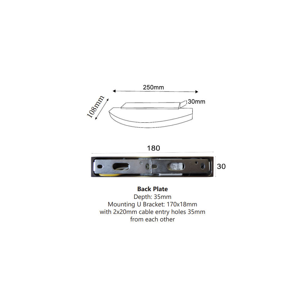 Sydney 6W LED Wall Light White / Warm White - SYDNEYG2