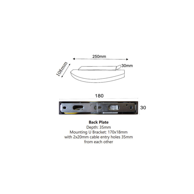 Sydney 6W LED Wall Light White / Warm White - SYDNEYG2