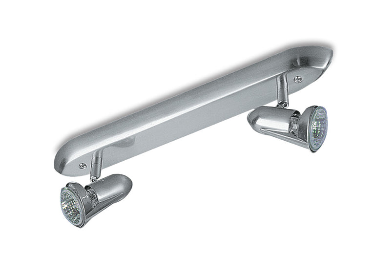 Twin 240V GU10 Spotlight Satin Chrome - SZ-B2-SC