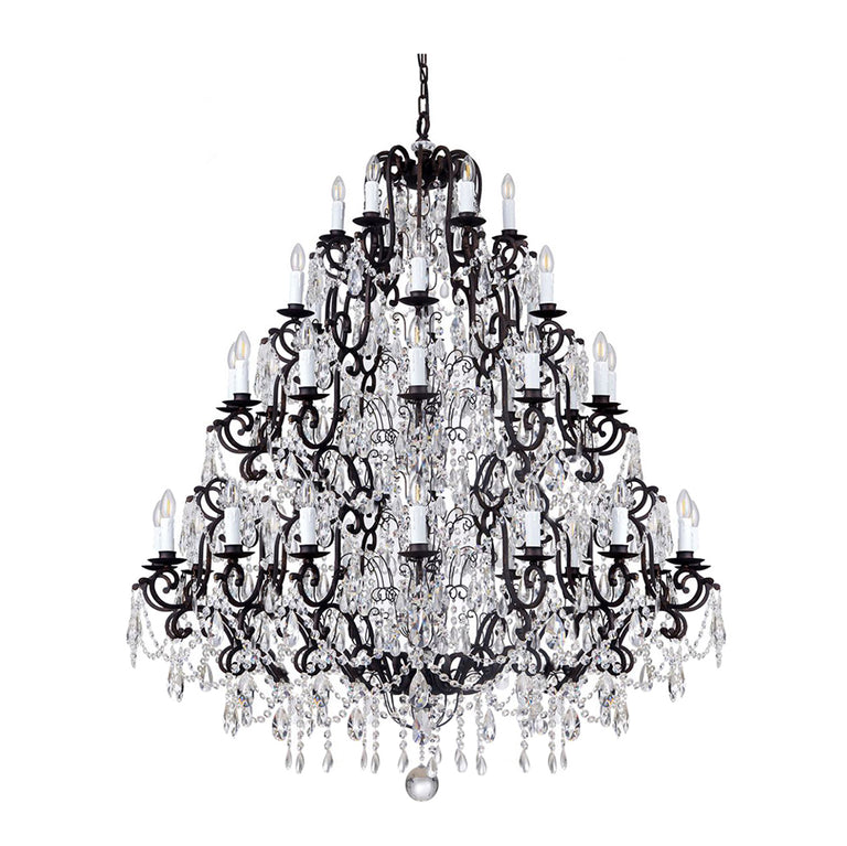Salzburg 45 Light Crystal Chandelier Bronze