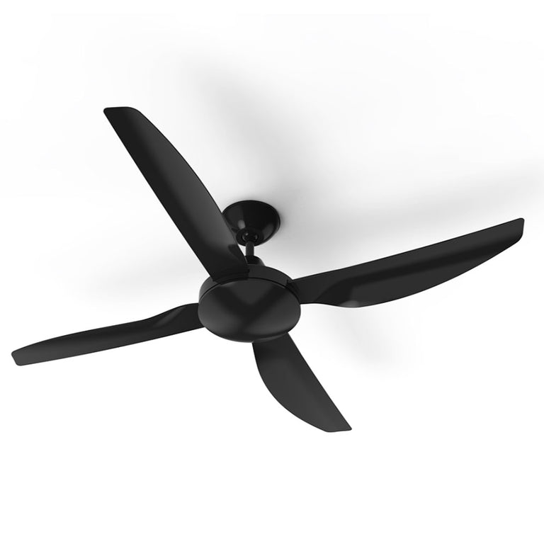 Sanur 52" DC 4 Blade Ceiling Fan Black - SANUR/52/BK