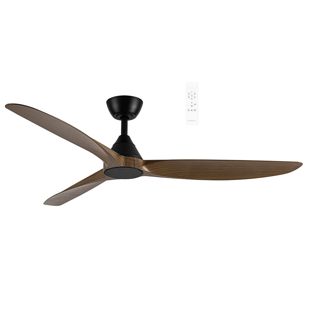 Seaforth 52" DC Smart Ceiling Fan With WIFI Remote Control Matt Black / Teak - MDCS133MT