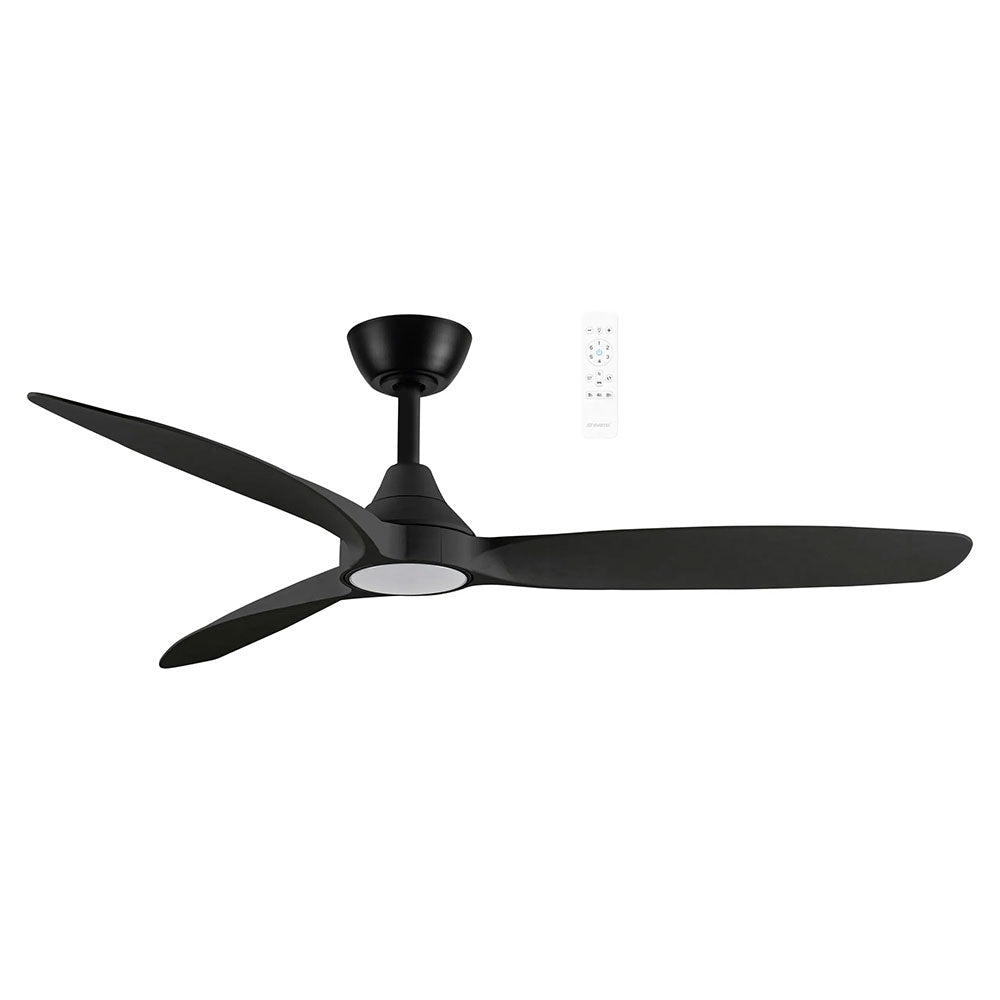 Seaforth 56" DC Smart Ceiling Fan With WIFI Remote Control + LED Light Matt Black - MDCS1433M