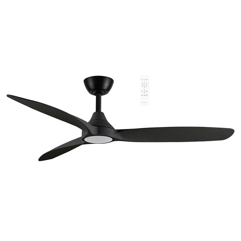 Seaforth 56" DC Smart Ceiling Fan With WIFI Remote Control + LED Light Matt Black - MDCS1433M