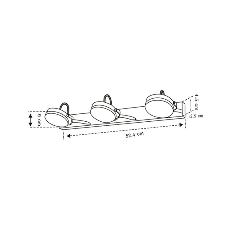 Seattle 9W LED Triple Wall Light Chrome / Warm White - SEATTLE3