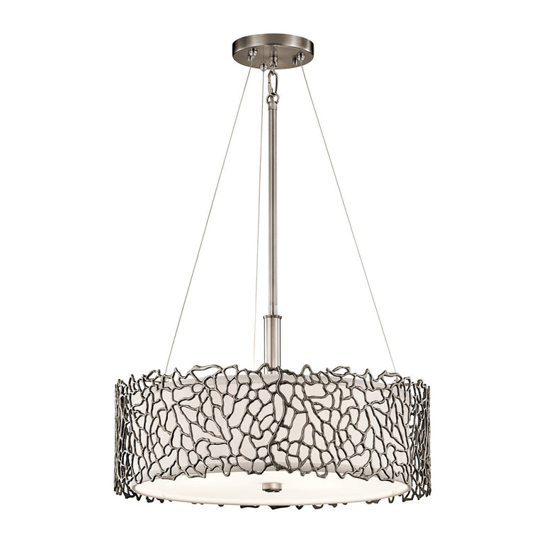 Silver Coral Duo-Mount Pendant Classic Pewter - KL/SILCORAL/P/A
