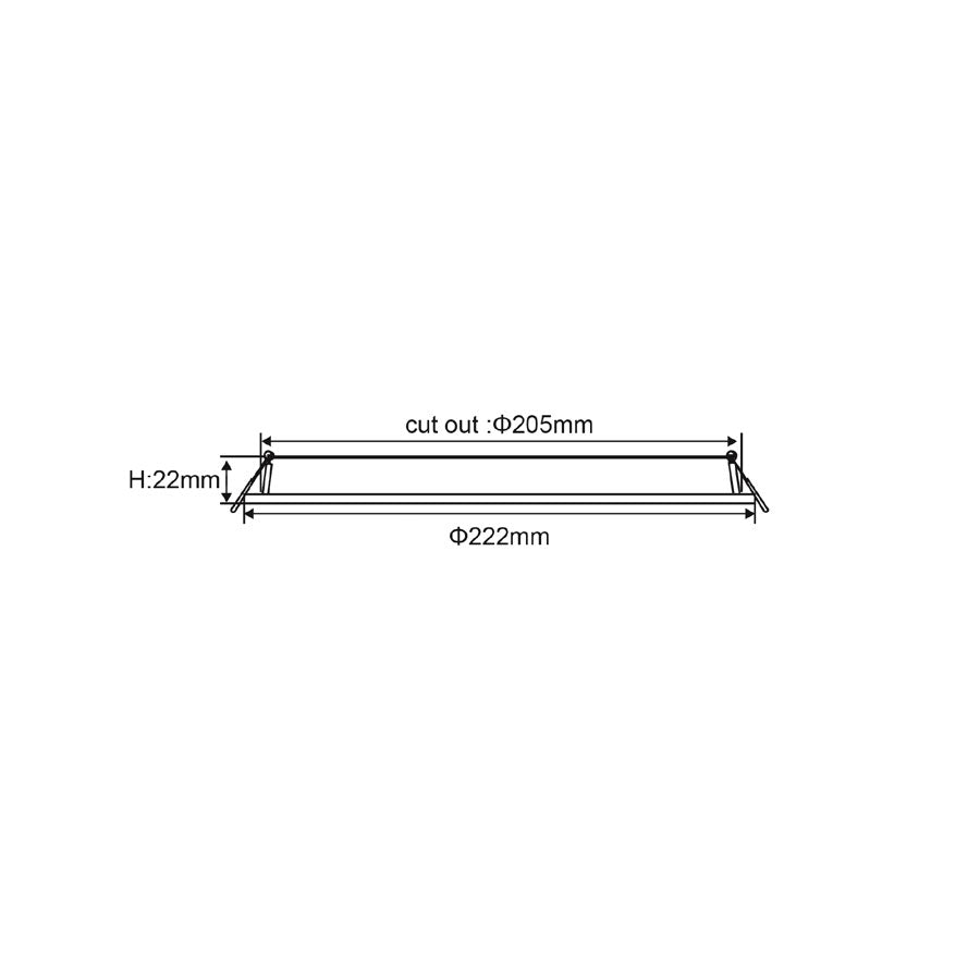 Ultra Slim 18W LED Dimmable Round Downlight White / Tri-Colour - SLICKTRI3R