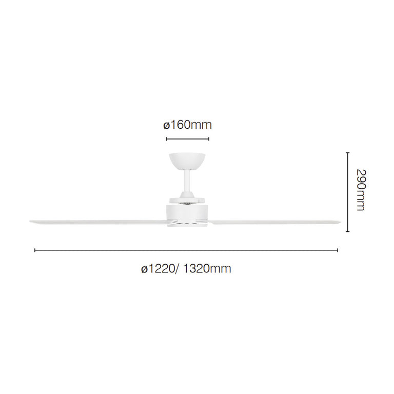 Solana 48" DC Ceiling Fan Matt Black - 22763/06