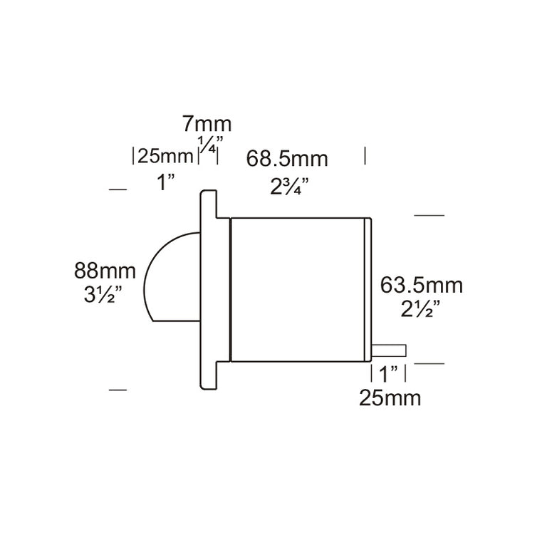 Step Lite Solid Eyelid 12V /24V Stainless Steel - SLS/SS