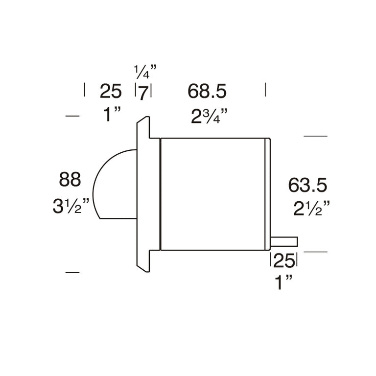 Step Lite Solid Eyelid Square 12V / 24V Copper - SLSSQ/COP