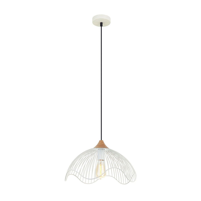 Modern Iron Dome Pendant White - SPIAGGIA2
