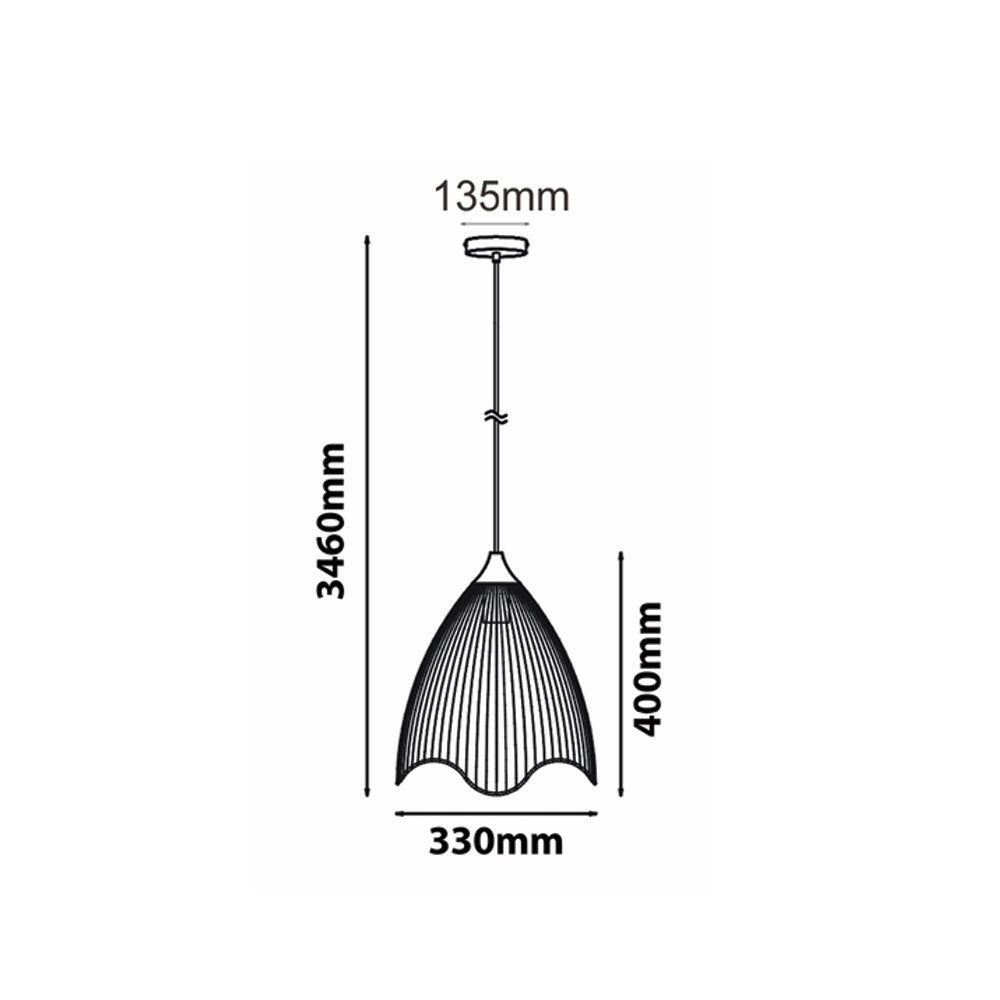 Modern Iron Cone Pendant White - SPIAGGIA4