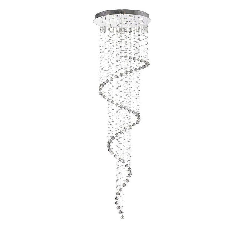 Spiral Crystal Drop 700mm Chrome