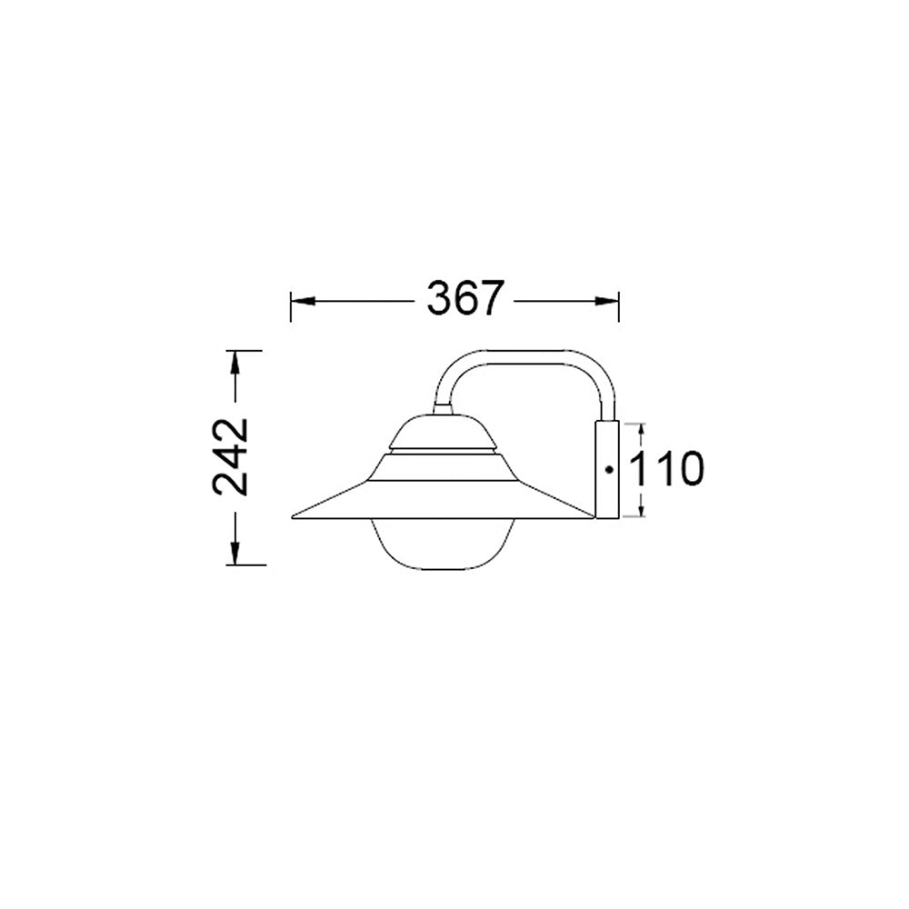 Exterior Wall Light Black - Spy-W2