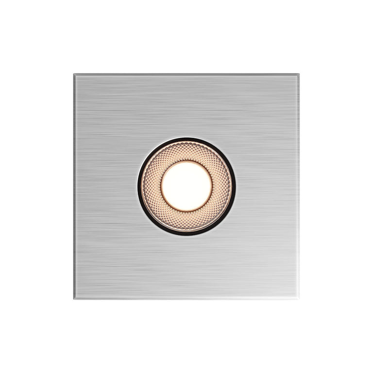 Emit-85 12V / 24V DC 36° LED Square Open Decklight Stainless Steel / Tri-Colour - 10186