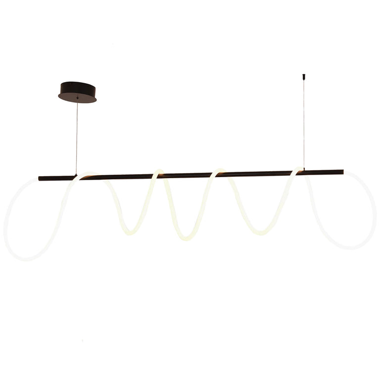 Squiggle 60W LED Dimmable Pendant Matt Black / Warm White - UP-SQUIGGLE-BLK