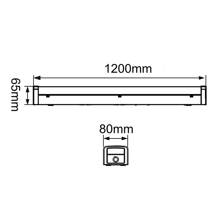 Stellar V Pro 10W ~ 20W LED 600mm Batten With Sensor White / Quinto - 211023DS