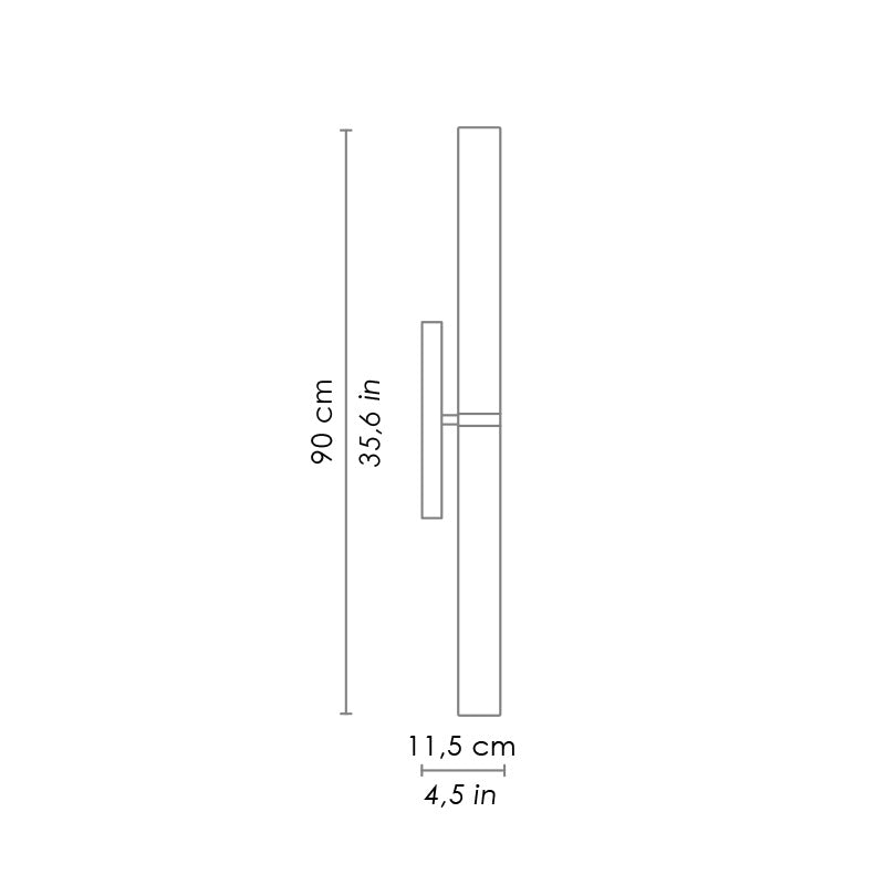 Stick 65 2 x 13.4W LED Wall Light Chrome / Warm White - LD9527C3