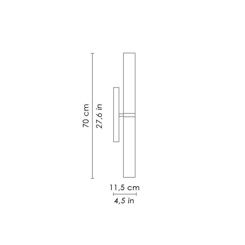 Stick 65 2 x 24W PL-L Wall Light Chrome - LL9525