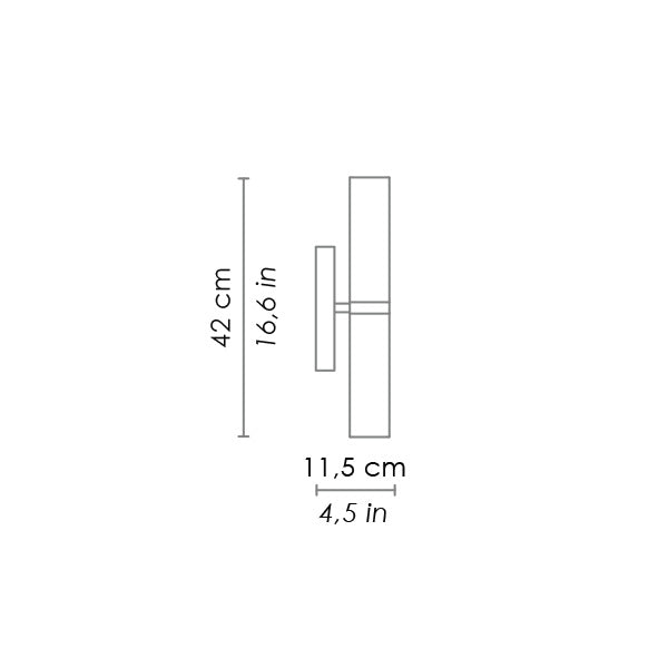 Stick 65 2 x 26W PLC Wall Light Chrome - LL9523