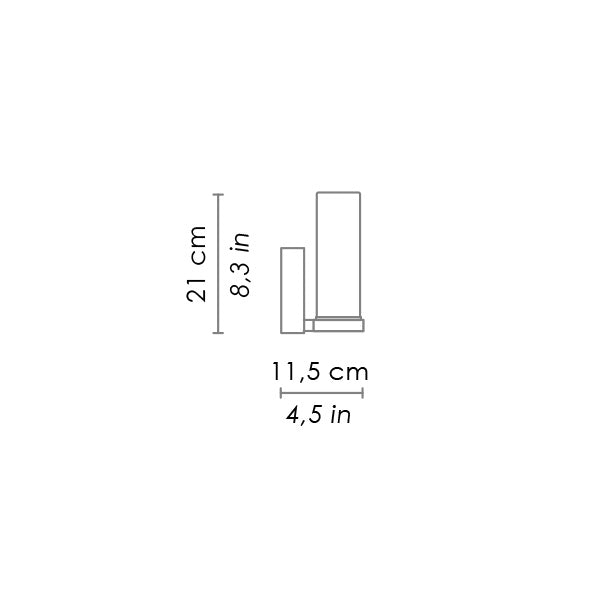 Stick 65 26W PLC Wall Light Chrome - LL9513