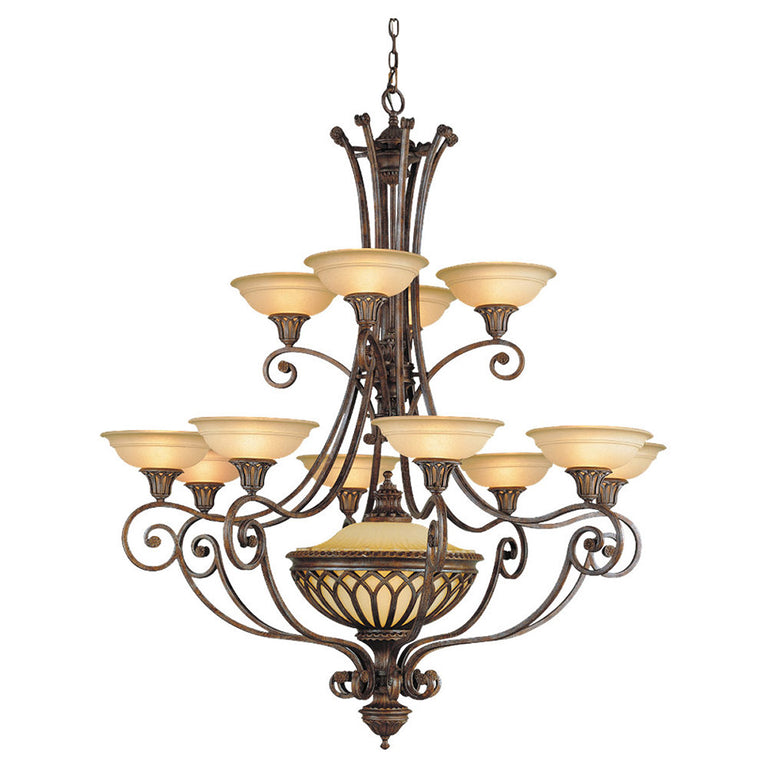 Stirling Castle 12 Light Chandelier British Bronze - FE-STIRLING-CASTLE12