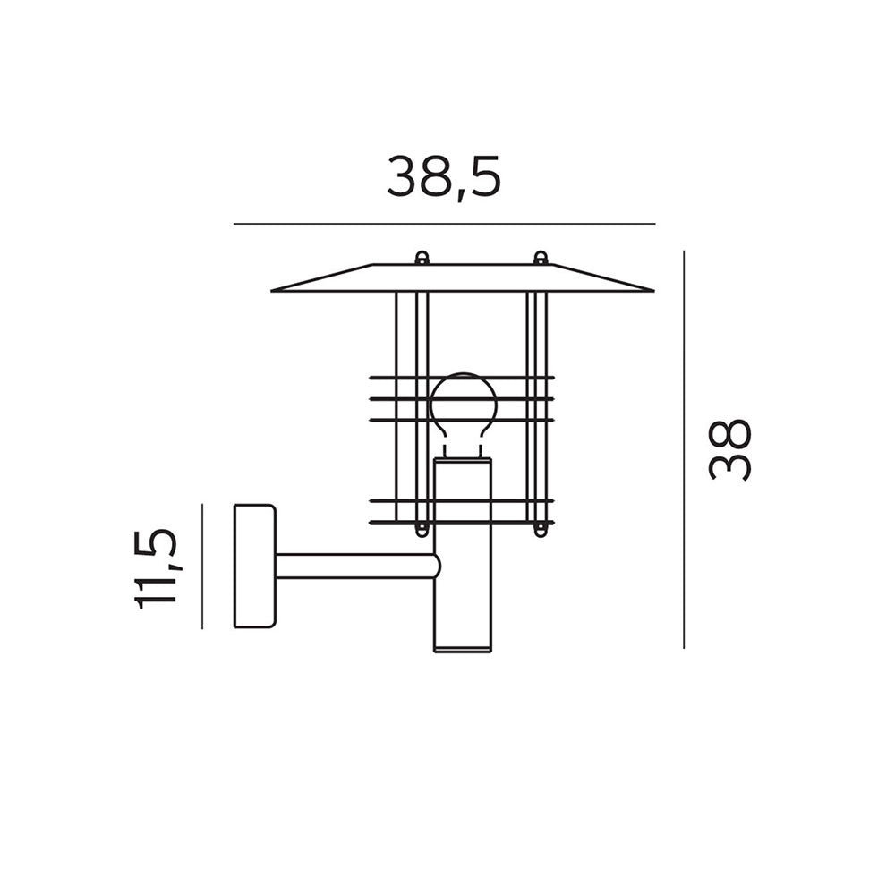 Stockholm Arm Wall Light Large Black - NLYS.286B