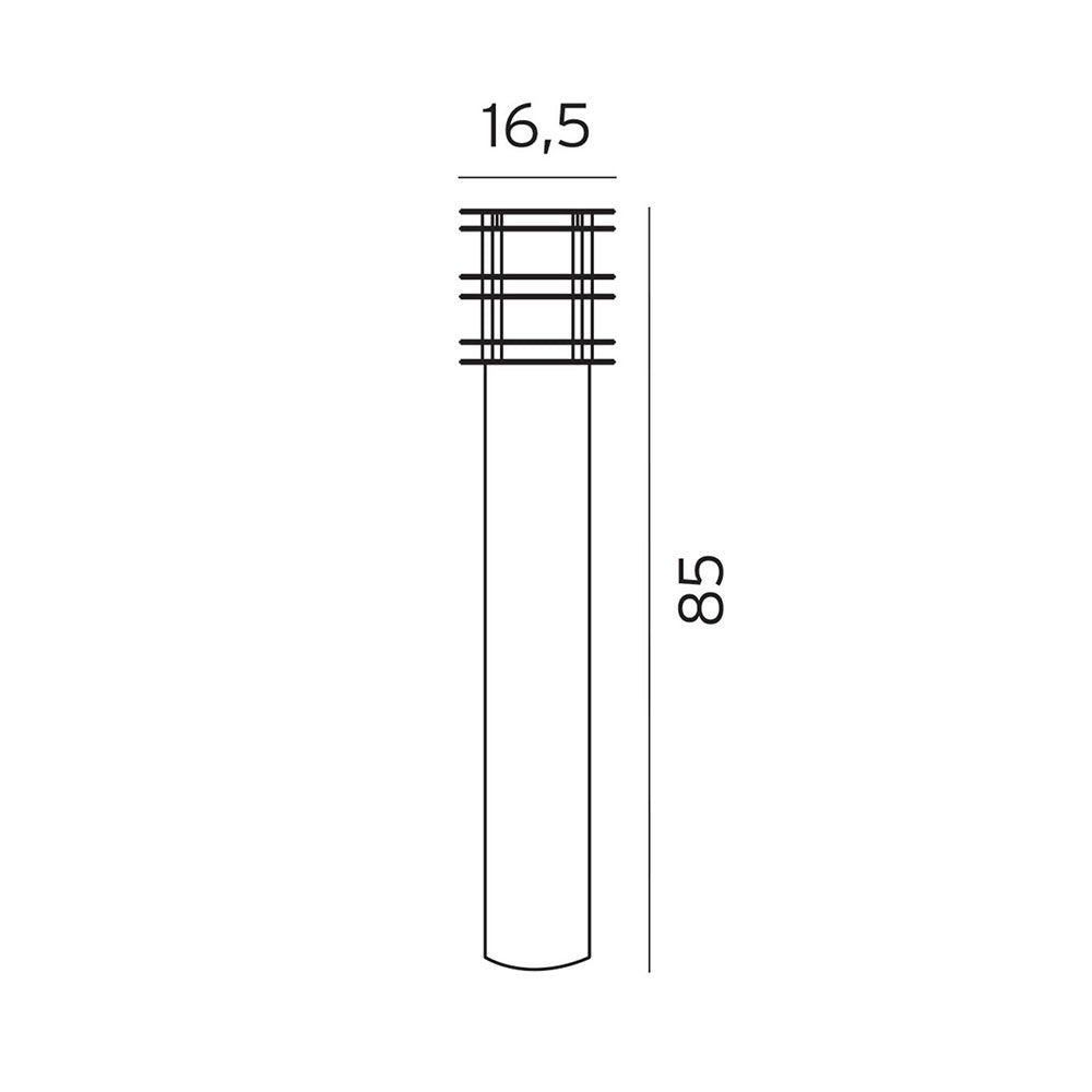 Stockholm Large Bollard Galvanized Steel - NLYS.288GA