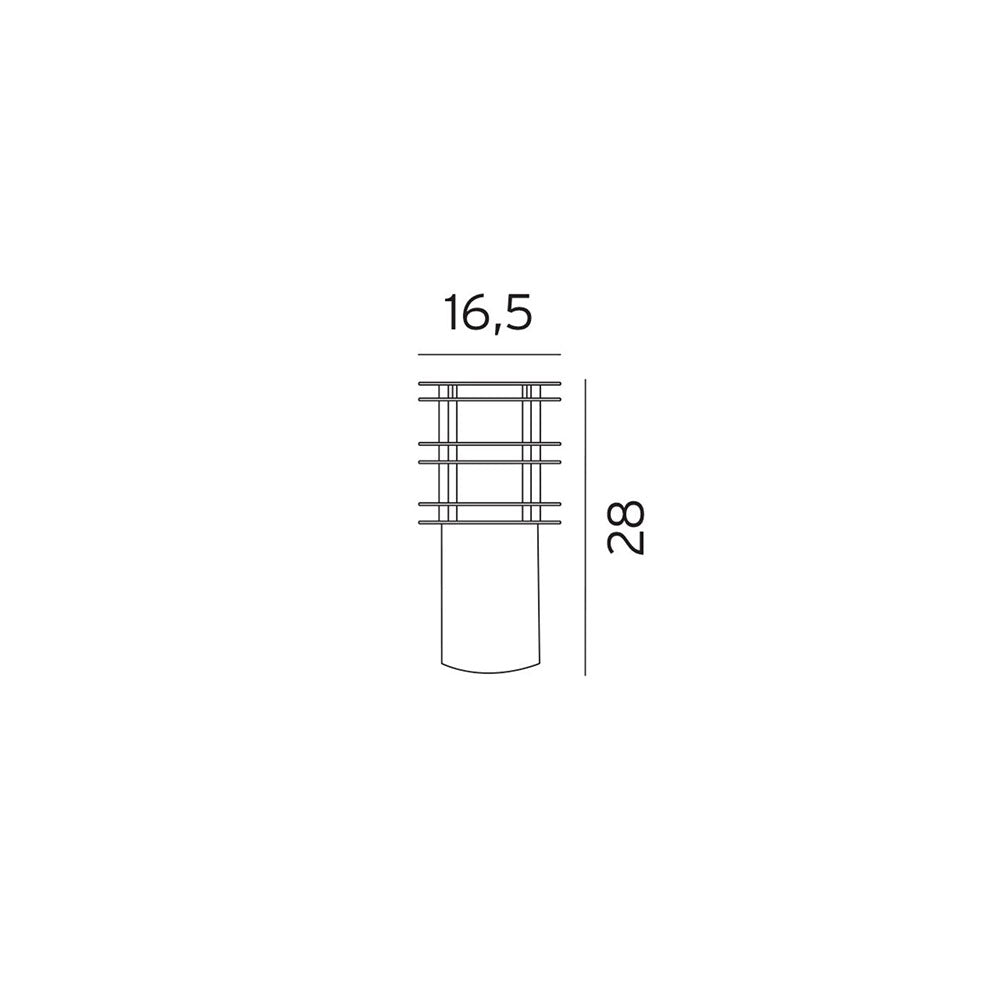 Stockholm Small Bollard Galvanized Steel - NLYS.299GA