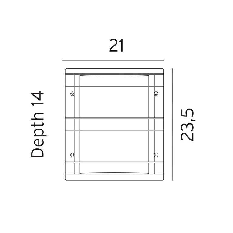 Stockholm Flush Wall Light Galvanized Steel / Clear - NLYS.226GA