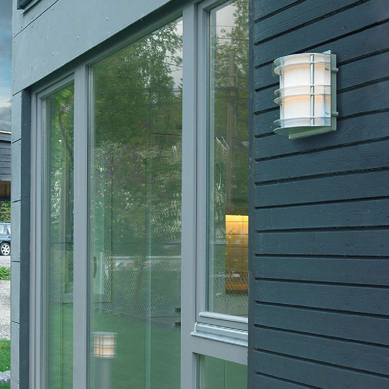 Stockholm Flush Wall Light Galvanized Steel / Frosted - NLYS.220GA