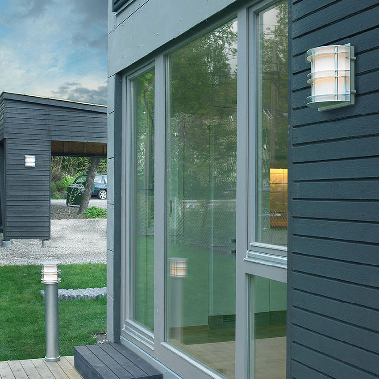 Stockholm Flush Wall Light Galvanized Steel / Frosted - NLYS.220GA