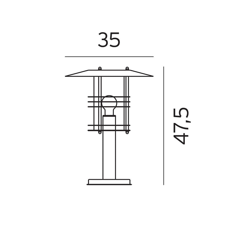 Stockholm Medium Pillar Light Galvanized Steel - NLYS.287GA