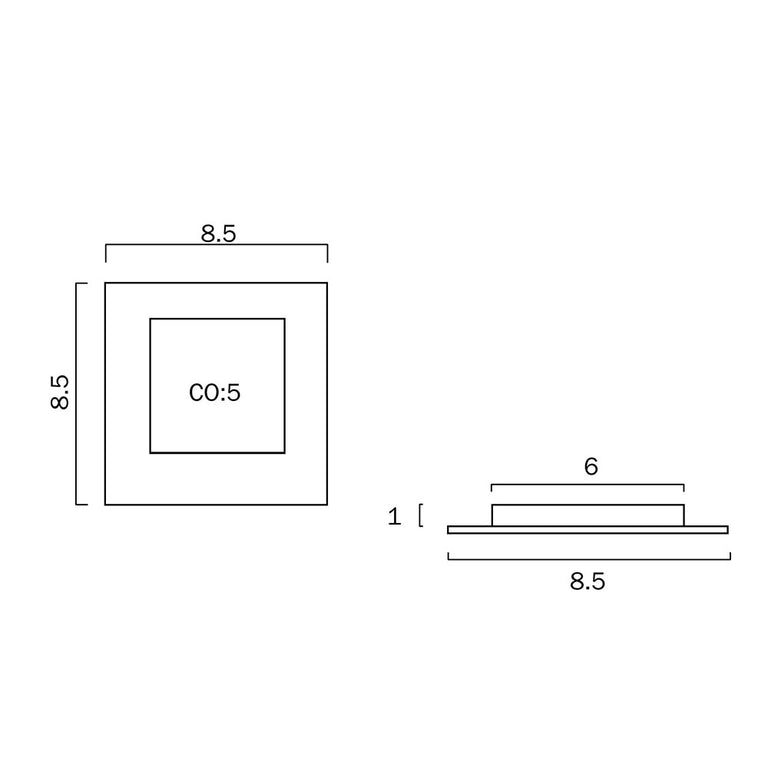 Stow 3W Square LED Step Light White / Warm White - STOW SQ-WH.830