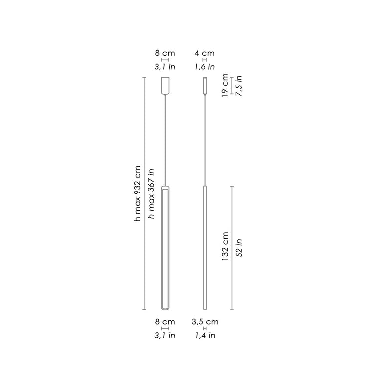 Stripe 39W LED Dimmable Pendant Matt White / Warm White - LD0375B3