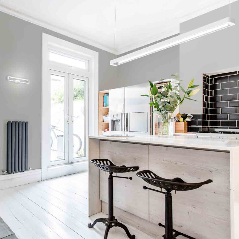 Stripe 39W LED Dimmable Pendant Matt White / Warm White - LD0371B3