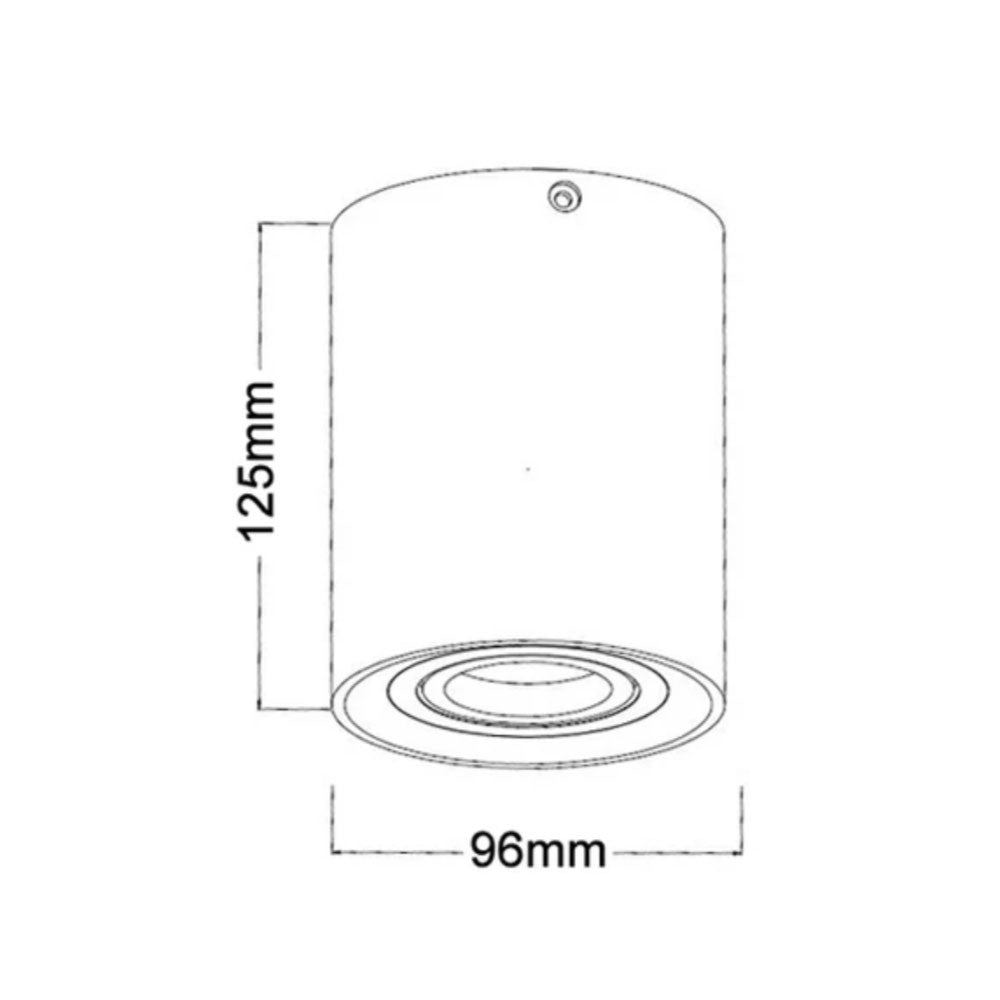 Surface Mounted 240V GU10 Downlight Matt White - SURFACE17A