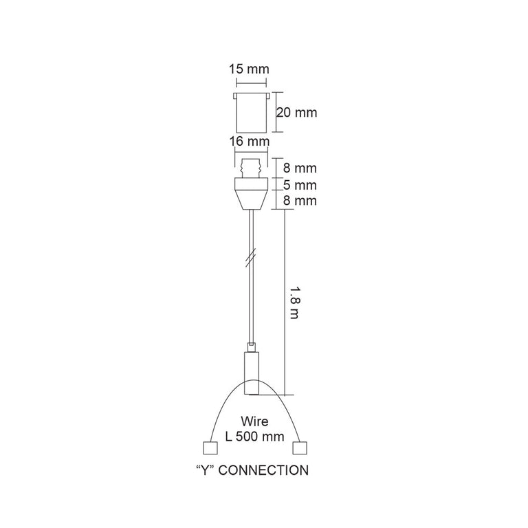 "Y" Suspension Drop Stainless Steel - SSY1512