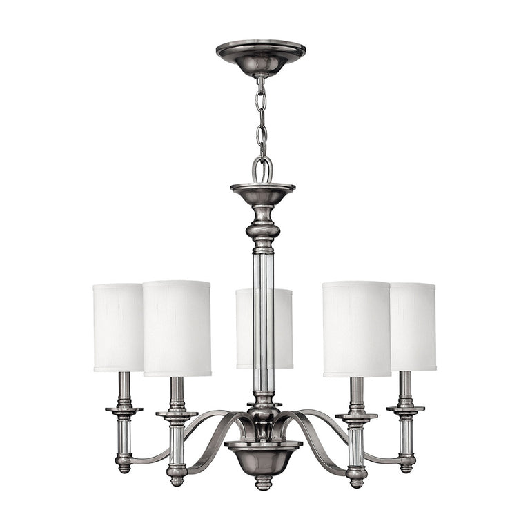 Sussex 5 Light Chandelier Brushed Nickel - HK-SUSSEX5