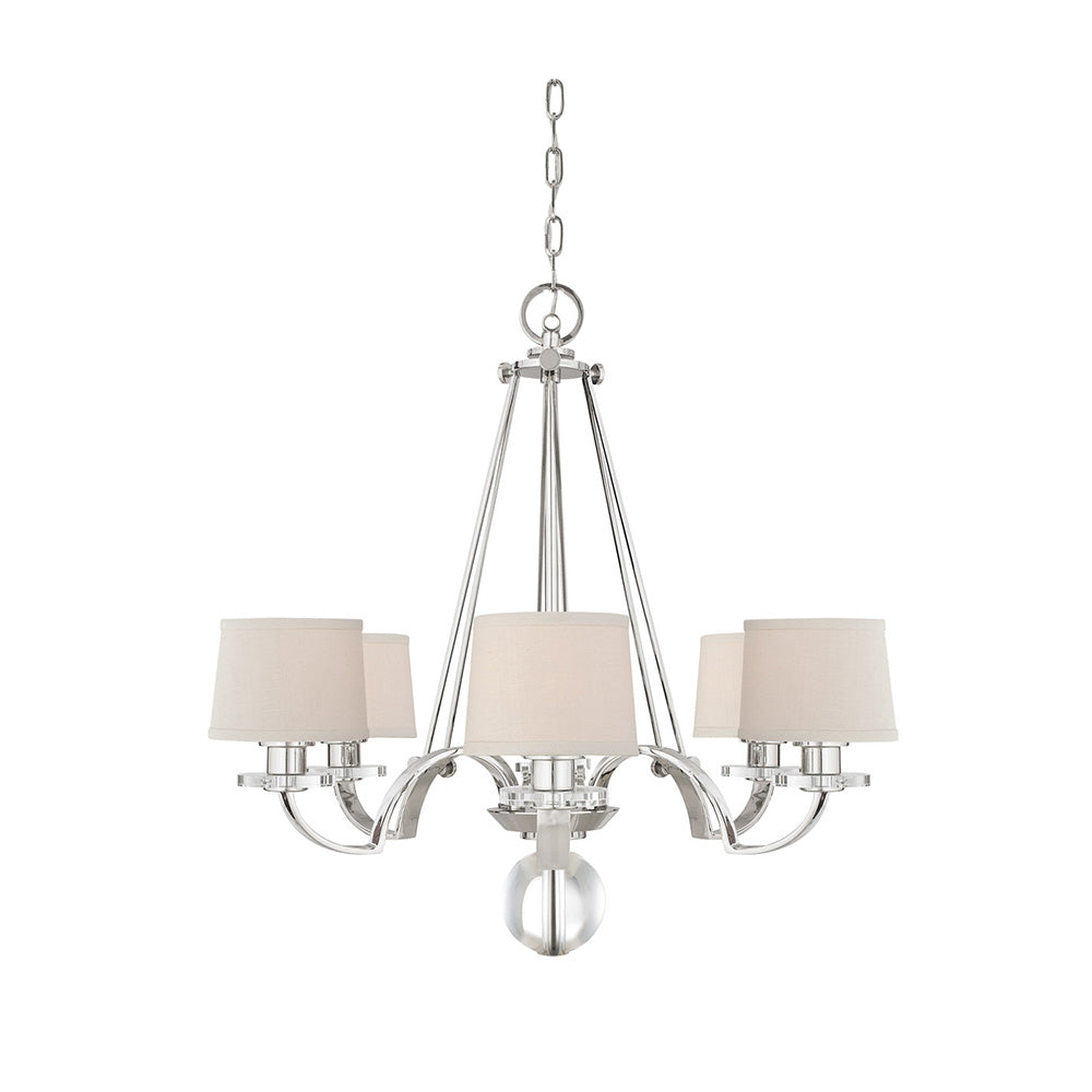 Uptown Sutton Place 6 Light Chandelier Imperial Silver - QZ-SUTTON-PLACE6