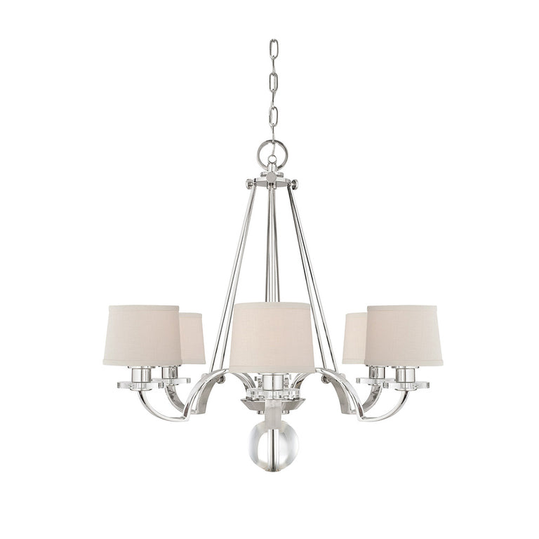Uptown Sutton Place 6 Light Chandelier Imperial Silver - QZ-SUTTON-PLACE6