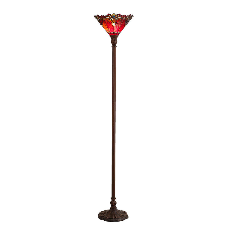 Butterfly Knots Tiffany Uplight Floor Lamp Red - T-271-13UL