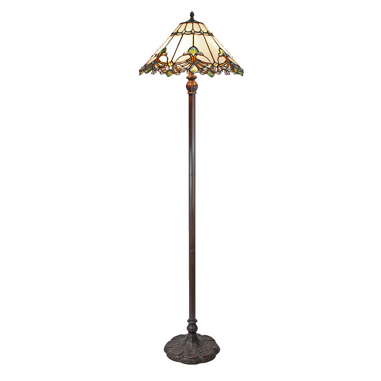 Butterfly Knots Tiffany Floor Lamp White - T-273-19F