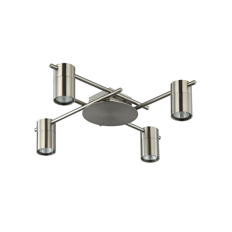 Interior 4 Light GU10 Adjustable Spot Ceiling Light Chrome - TACHE8