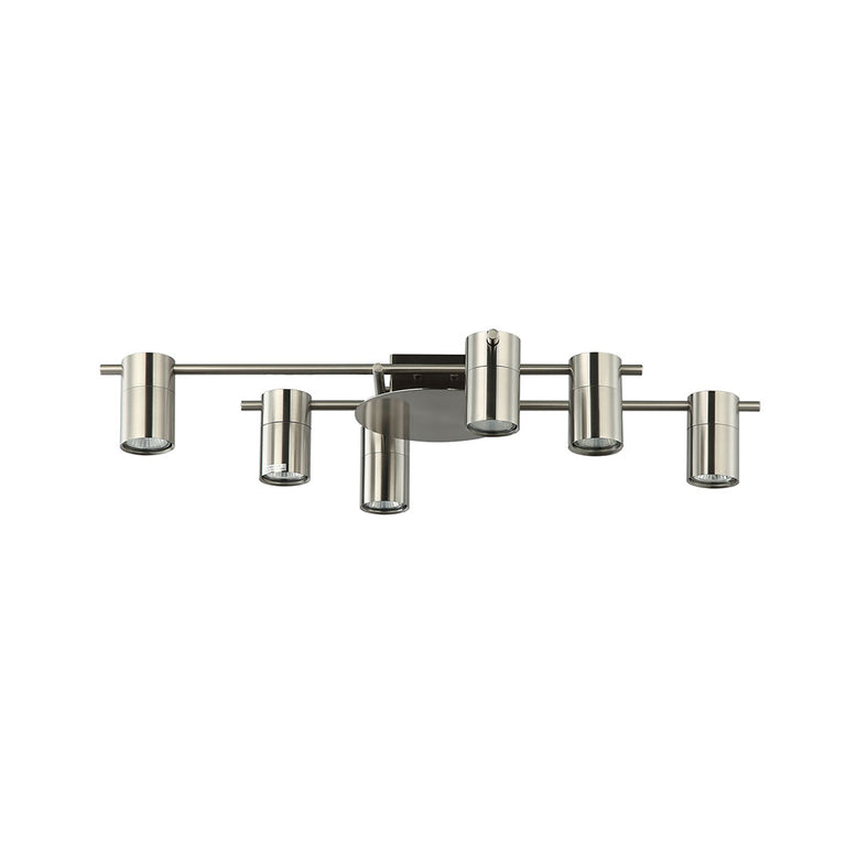 Interior 6 Light GU10 Adjustable Spot Ceiling Light Chrome - TACHE9