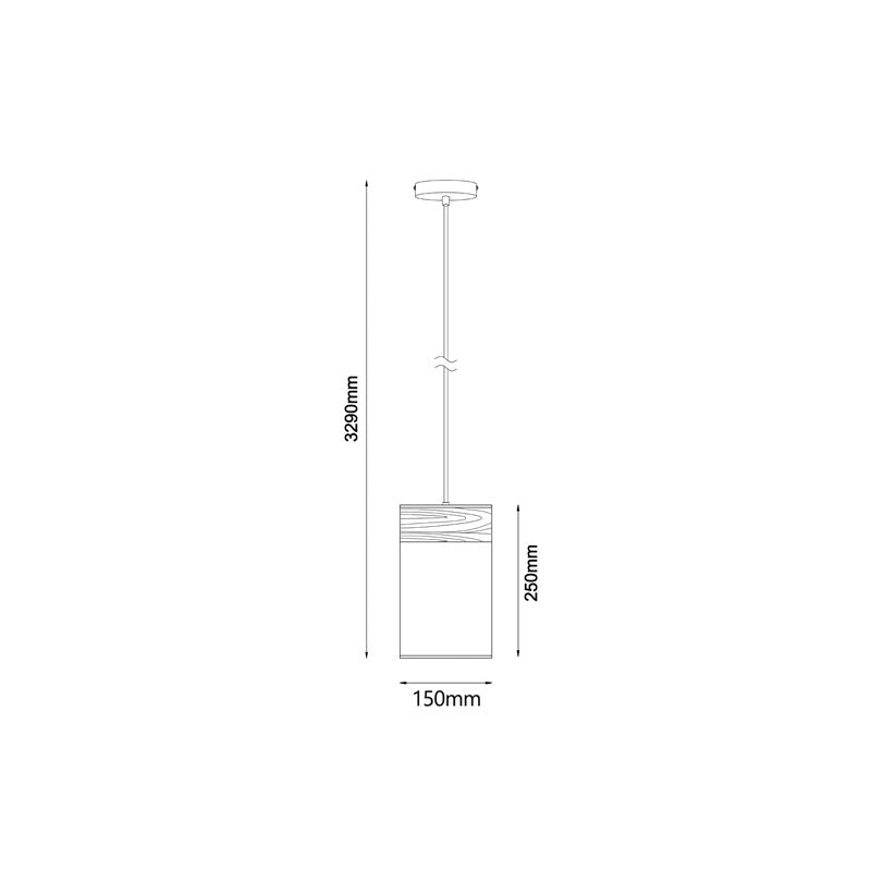 Small Oblong Pendant White - TAMBURA01